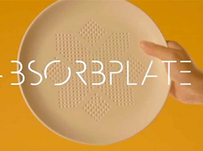 来自泰国的AbsorPlate是一种创新板材，可吸收食物中的脂肪和热量