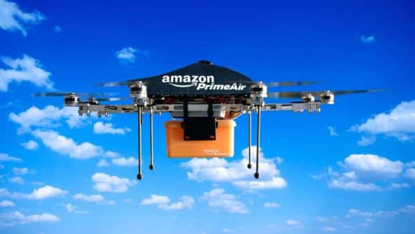 Drones de entrega aérea Amazon Prime 600x338