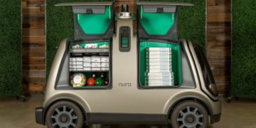 Nuro, il veicolo robot che consegna pizze per Domino's