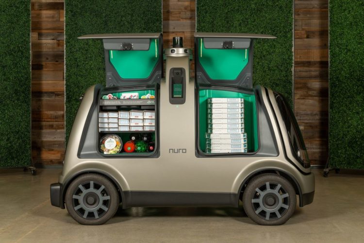 Nuro, il veicolo robot che consegna pizze per Domino's