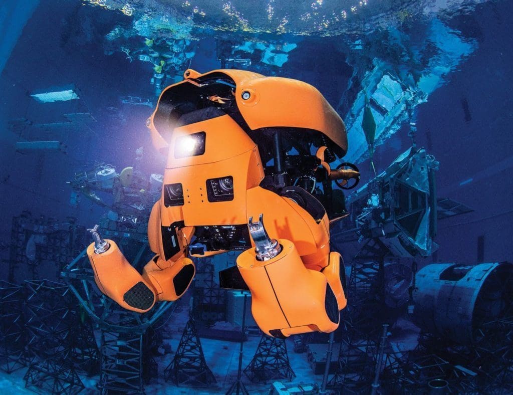 Robot transformateur sous l'eau
