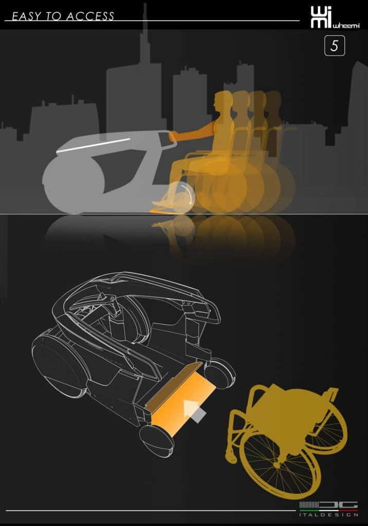 WheeM-I, vehicle for the disabled, the engagement system