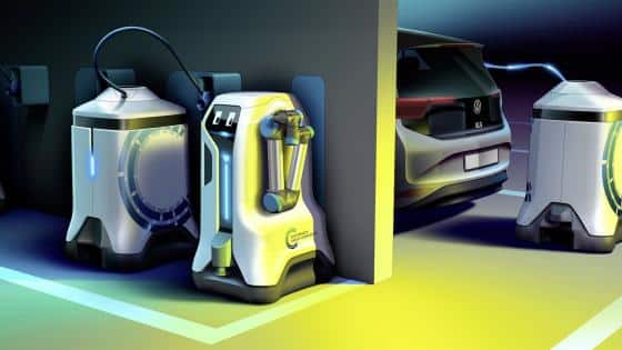 Volkswagen battery charger robots