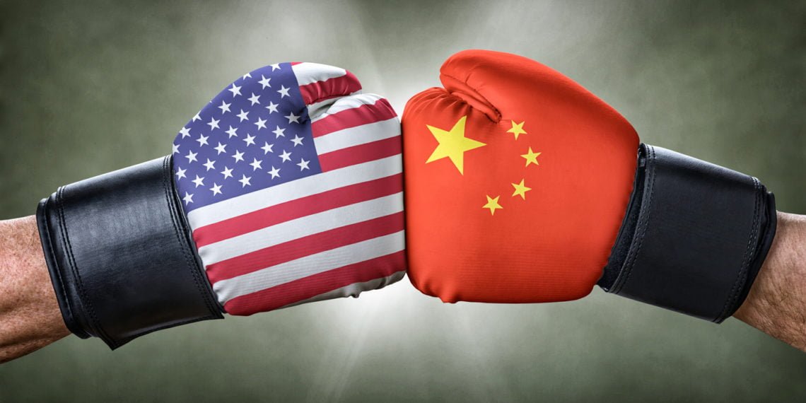 A boxing match between the USA and China