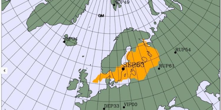 北ヨーロッパのミニ放射性 無害 雲 何が起こっているのですか