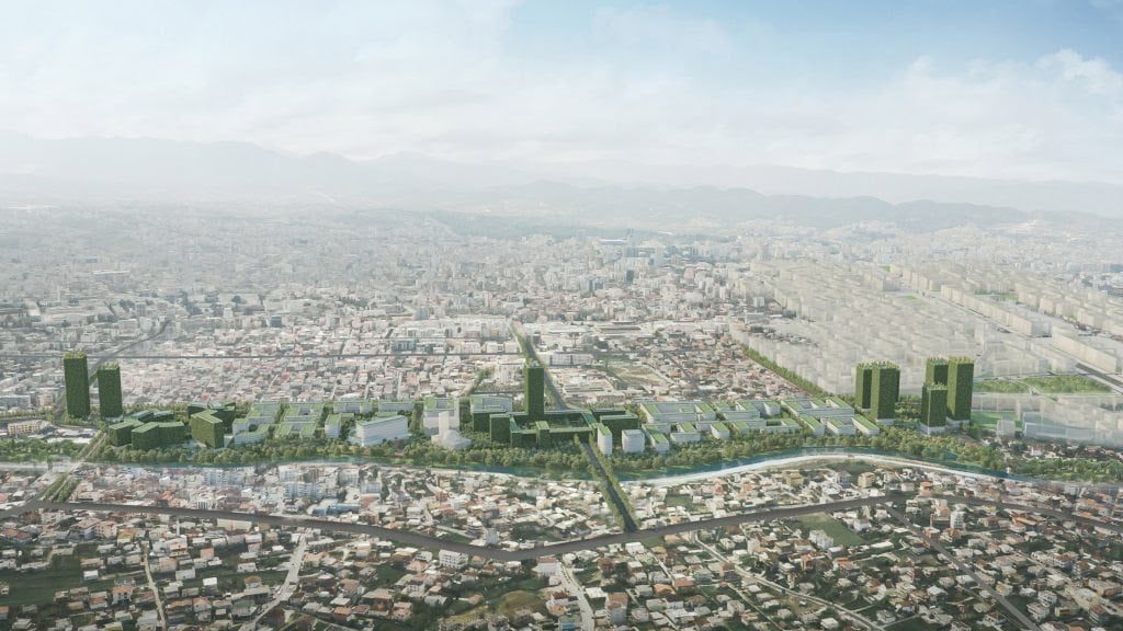 Tirana Riverside, un distrito resistente a los coronavirus