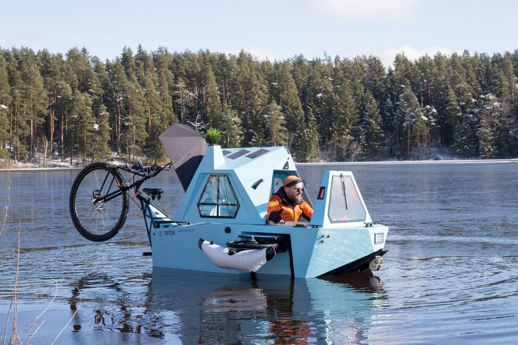 Z-Triton: trike, tiny house e barchetta