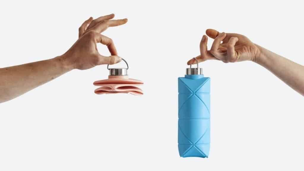 Botella de origami DiFOLD Miniatura de botella de agua que ahorra espacio 01 1200x675 1