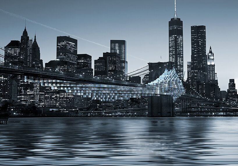 Бруклин Блафф, фантастический проект жилой инфраструктуры, предложенный Даниэлем Джилленом для Бруклинского моста