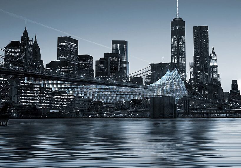 Brooklyn Bluff, fantástico proyecto de infraestructura de vida propuesto por daniel gillen para el puente de brooklyn