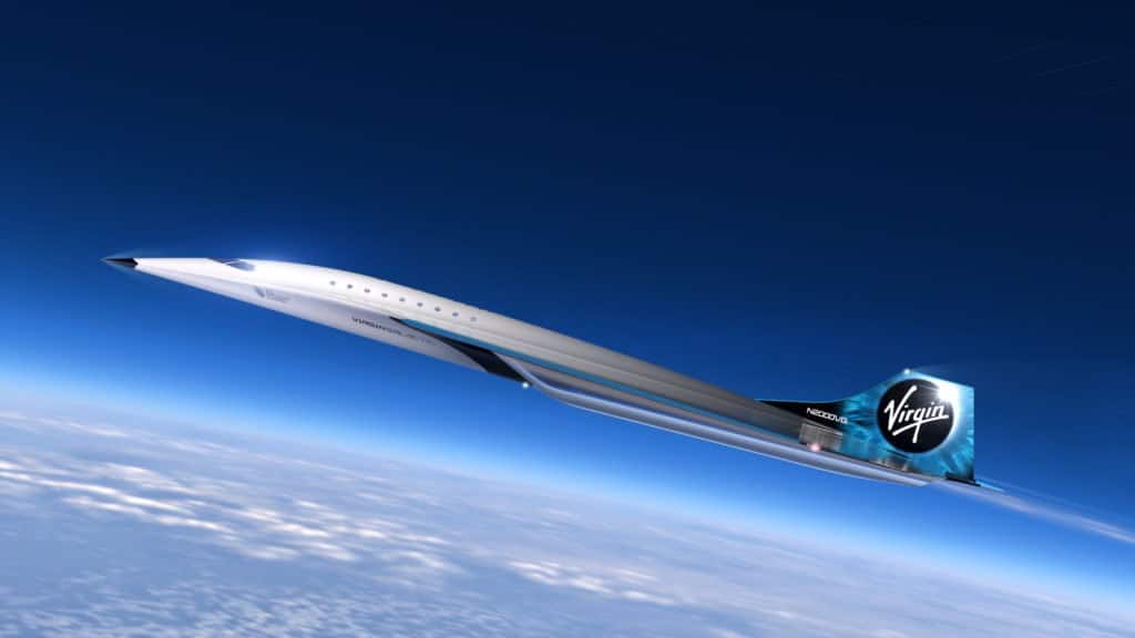 Avión supersónico galáctico virgen