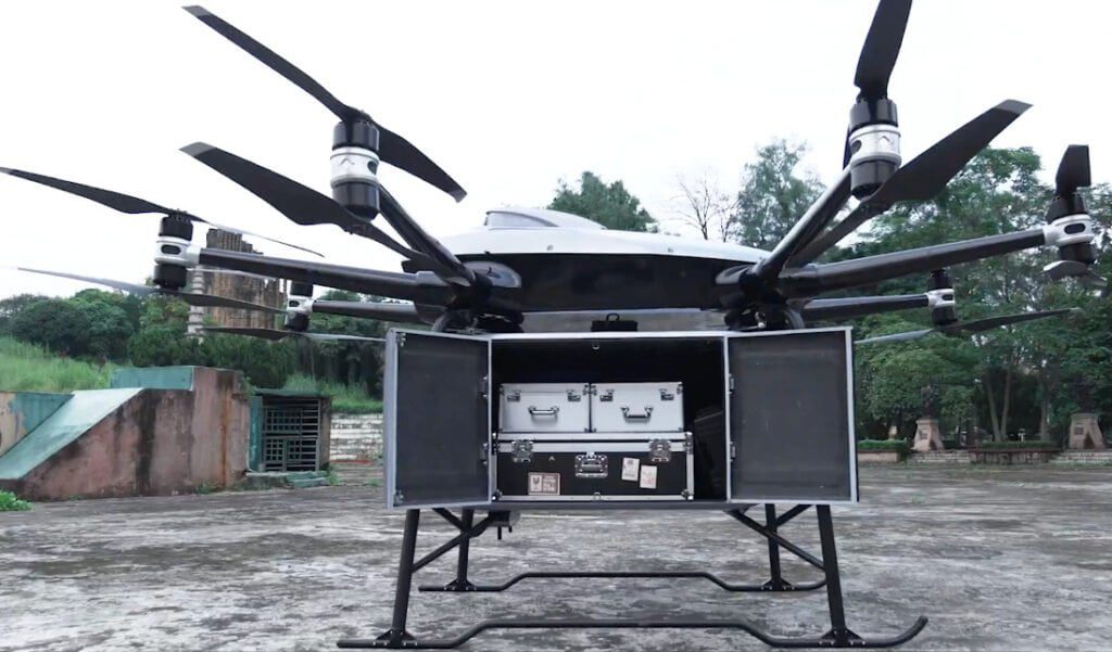 EHang delivery drone, a record payload of almost 200kg