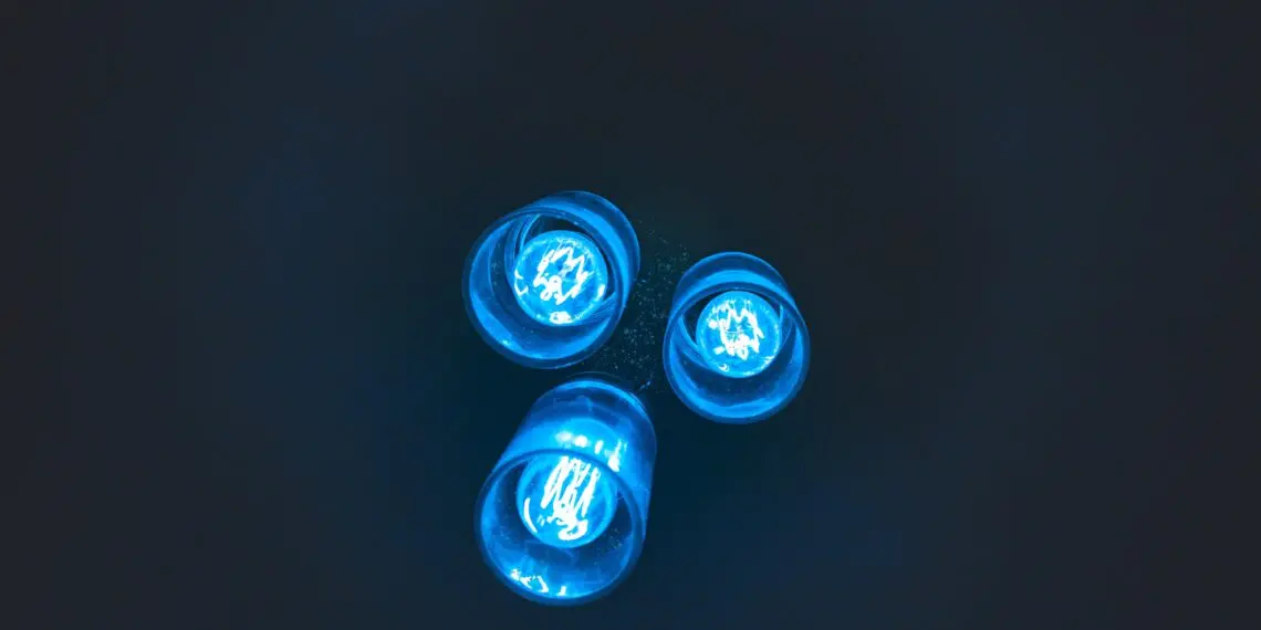 blaues LED-Licht