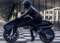 motocicleta negra impresa en 3d