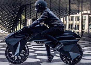 moto imprimée en 3d noir