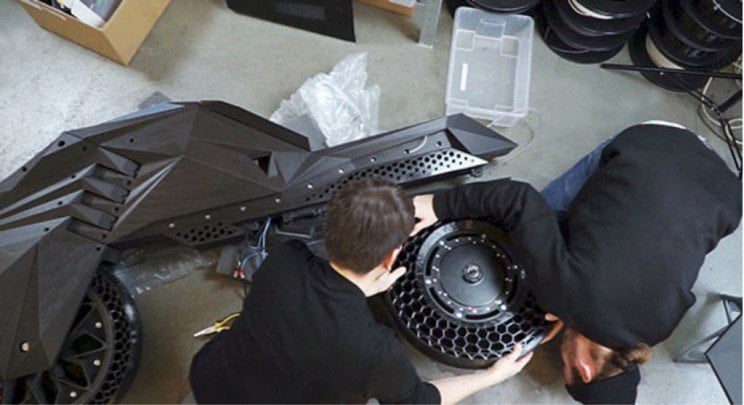 nera ebike moto stampata 3d
