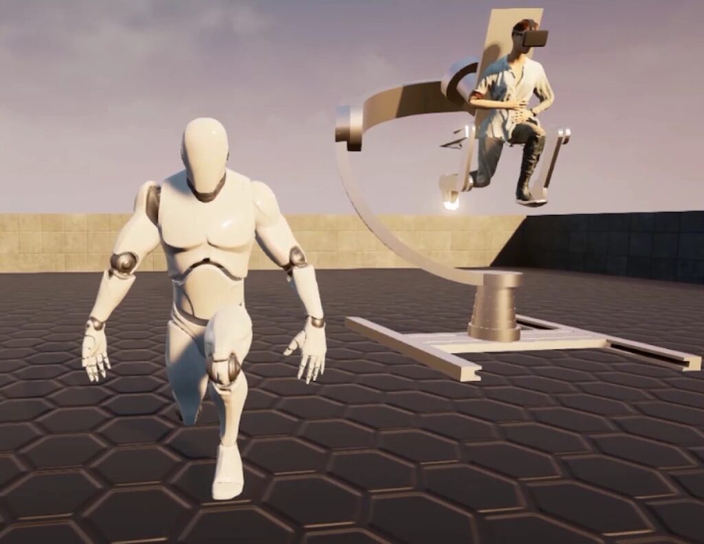 Holotron, un exoesqueleto para caminar en realidad virtual