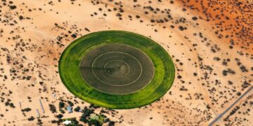 giardino circolare nel Sahara