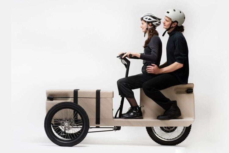 ZUV, triciclo in plastica riciclata stampata in 3D