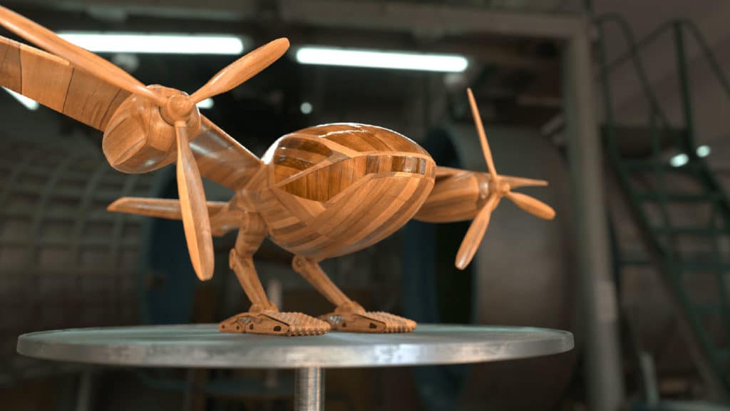 coche volador de biomimetismo