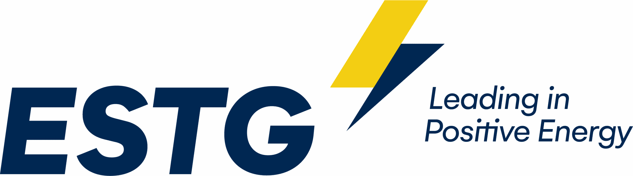 logotipo de estg, incluido el eslogan