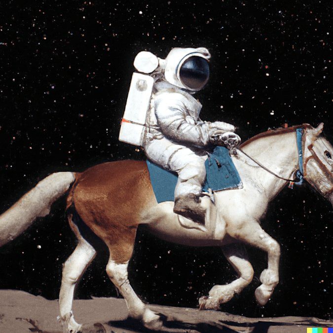 Astronauten-Pferdebahn