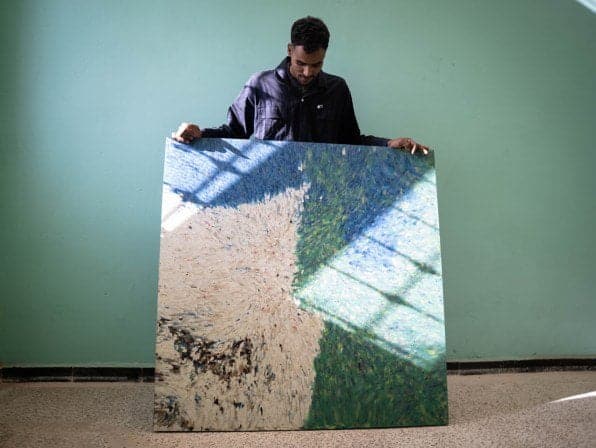 sahara desert full of plastic