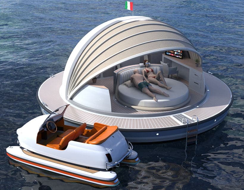 Concepto de suite flotante móvil PearlSuites por Pierpaolo Lazzarini2