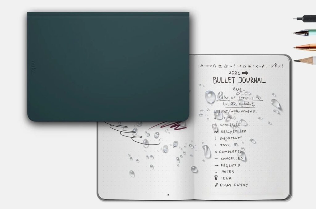 Nuka Notizbuch und Bleistift