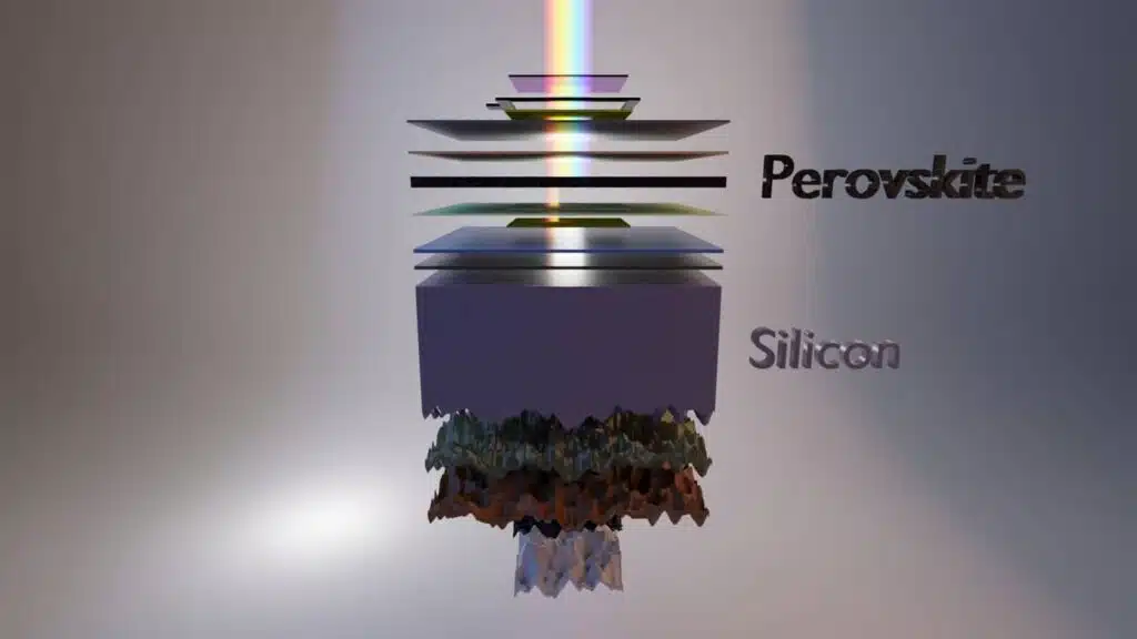Cella solare tandem perovskite silicio