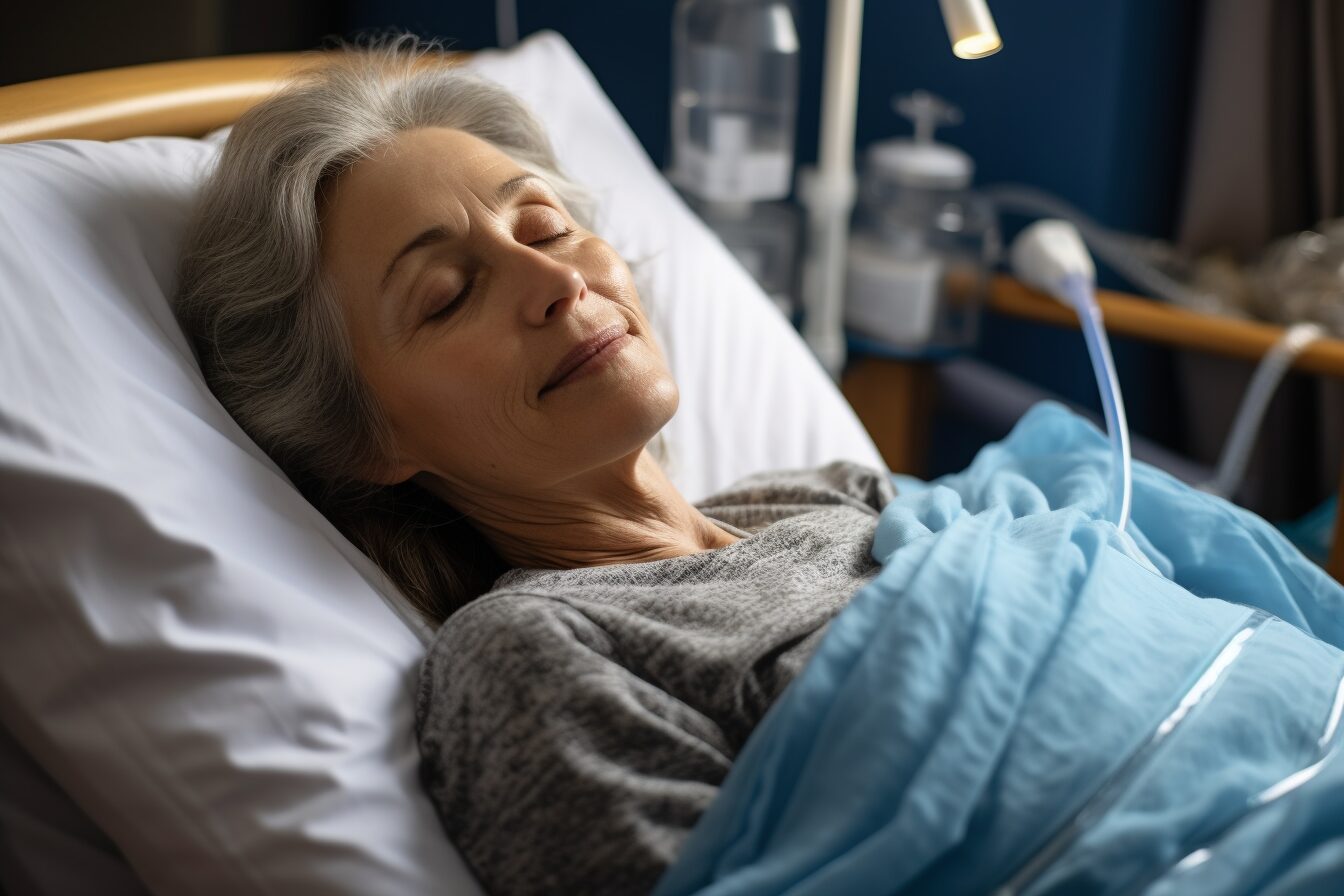melancia.adv Erwachsene kaukasische Frau im Koma liegt in einem Bett, aber p 3bca304c bf50 4d64 b49c dca58549a4e3 1