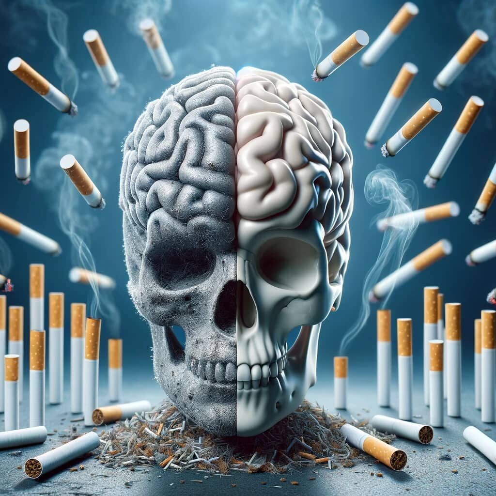 cigarette smoking can deprive the brain of oxygen Your is control center your body, and what you do to it matters more than you think. Smoking, for example, deprives the brain of oxygen, leading to cognitive decline Cigarettes, this is how they