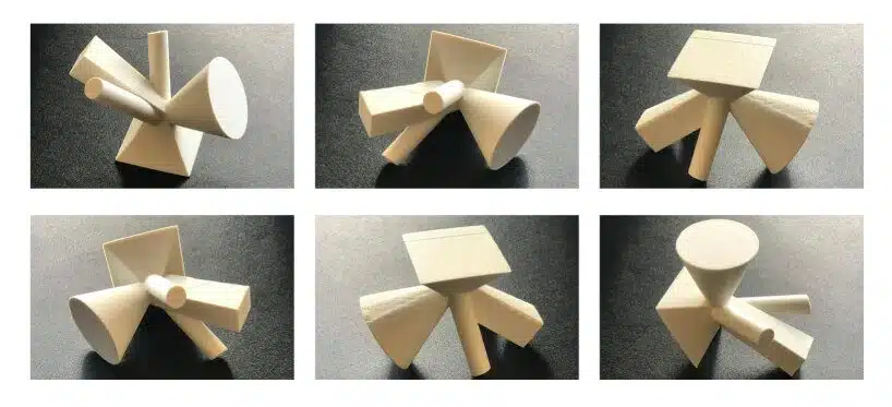 KOSMOS architects DICE wooden stool coffee table leg bench lamp designboom