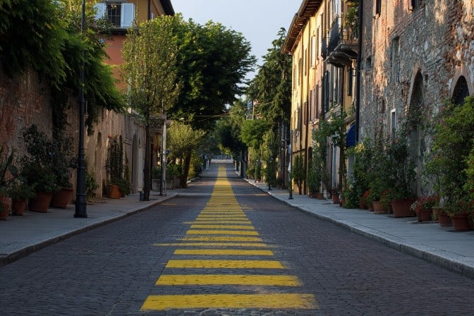 Strada futuristica senza incidenti tecnologia autonoma sicurezza