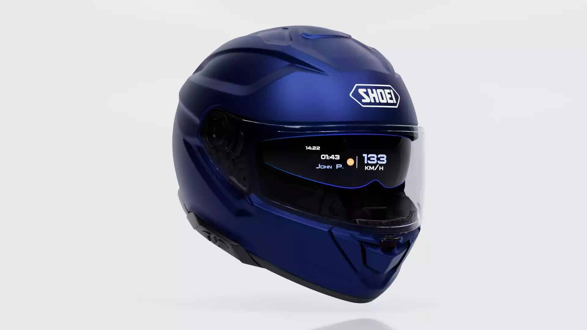 casco AR moto con display realtà aumentata integrato