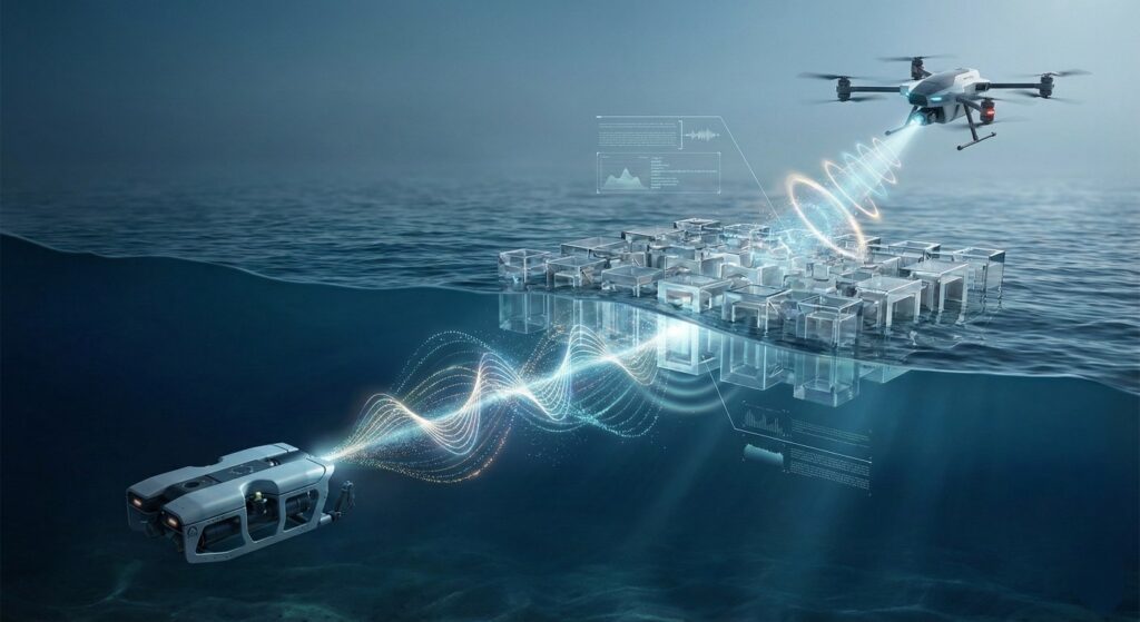 comunicazione robot subacqueo drone metamateriale acustico applicazione pratica