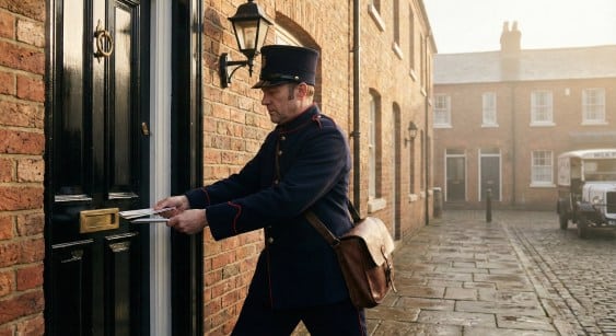 postino vittoriano londra vittoriana consegna posta storica