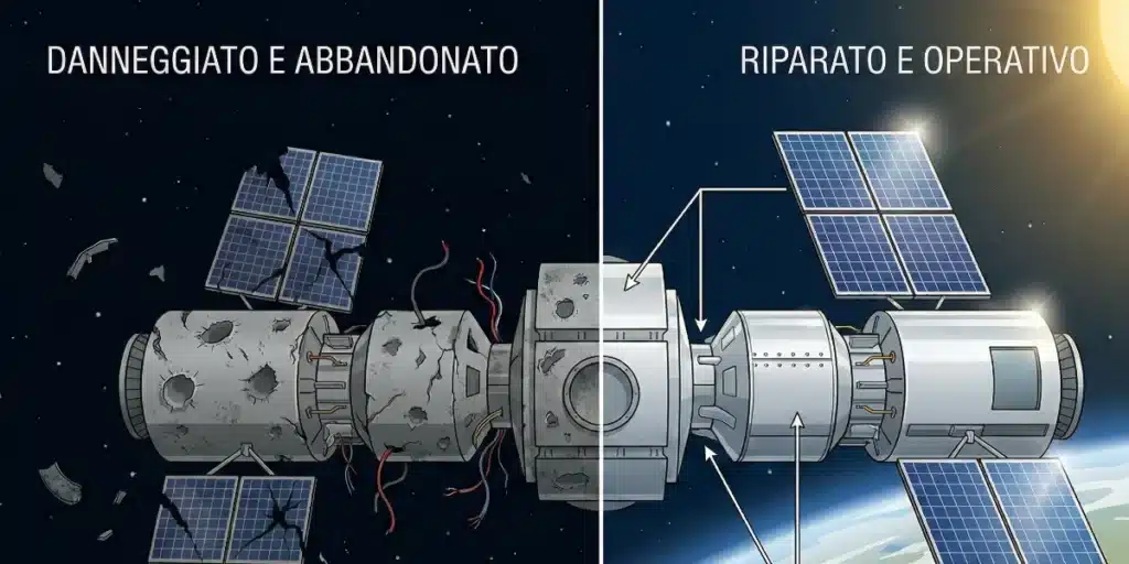 saldare nello spazio