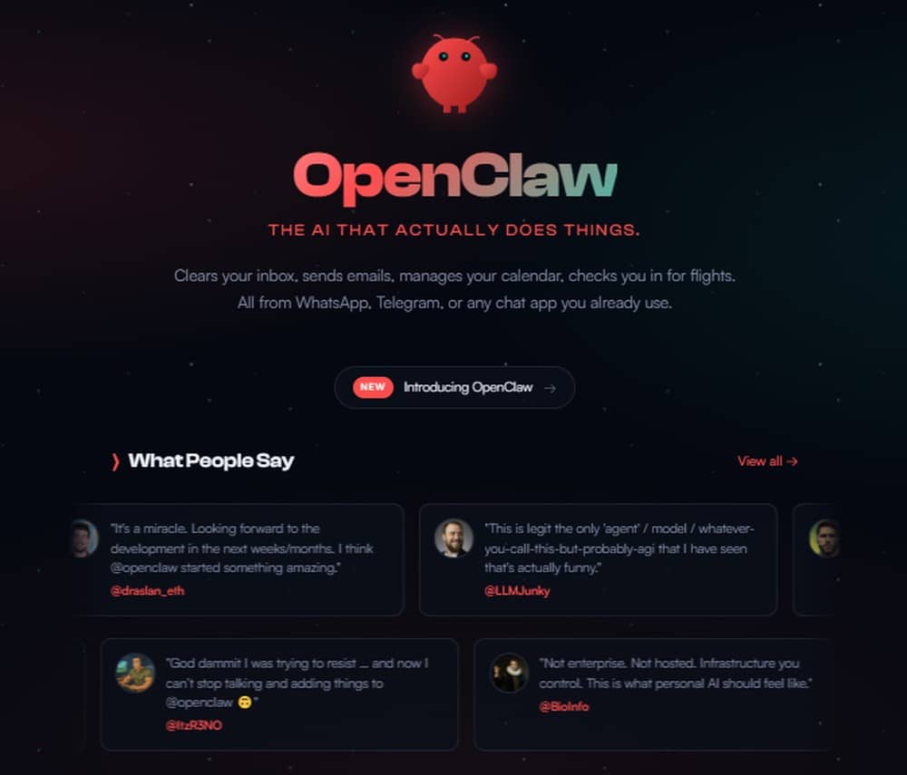 OpenClaw assistente AI chat smartphone tecnologia