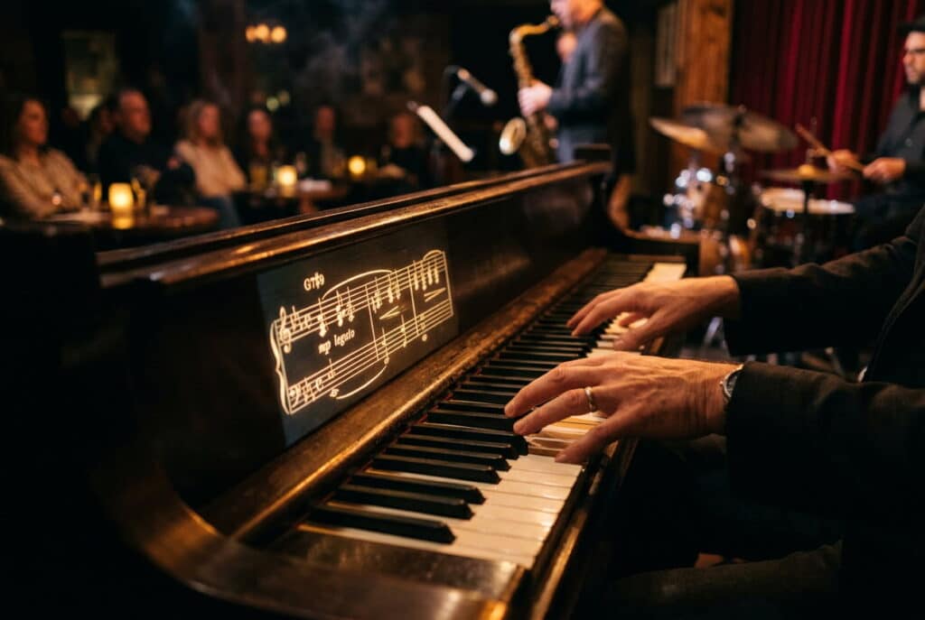 Accordi consonanti pianoforte jazz effetti della musica sulla connessione