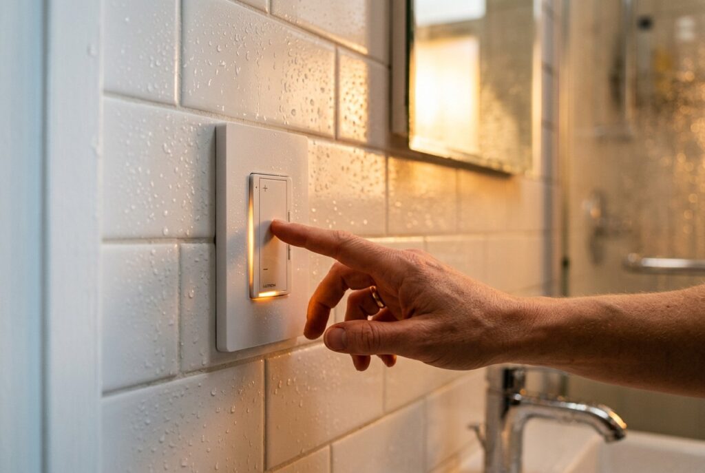 Dark showering doccia al buio