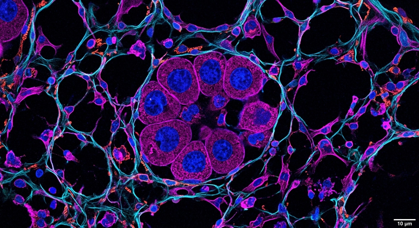 Tumore al polmone tessuto polmonare, cellule disposte in trama
