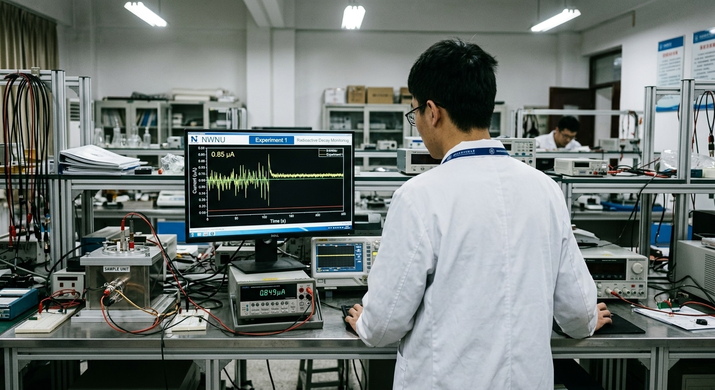 Batteria nucleare position": "inline_1", "prompt": "Interno di un laboratorio universitario
