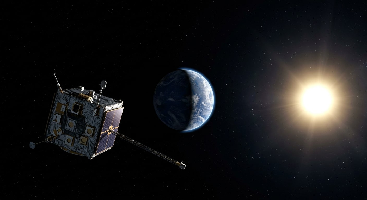 Tempeste solari Vista dallo spazio del punto di Lagrange L1