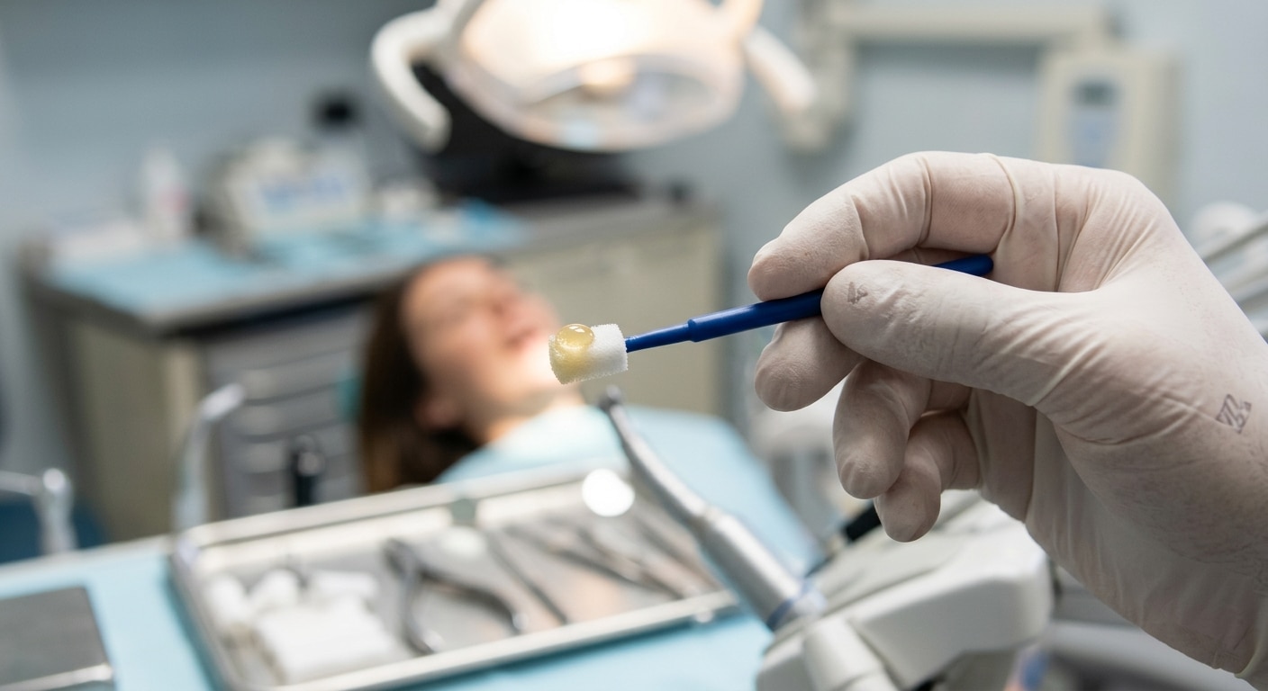 Carie Primo piano ravvicinato di un pennellino a spugna con manico di plastica