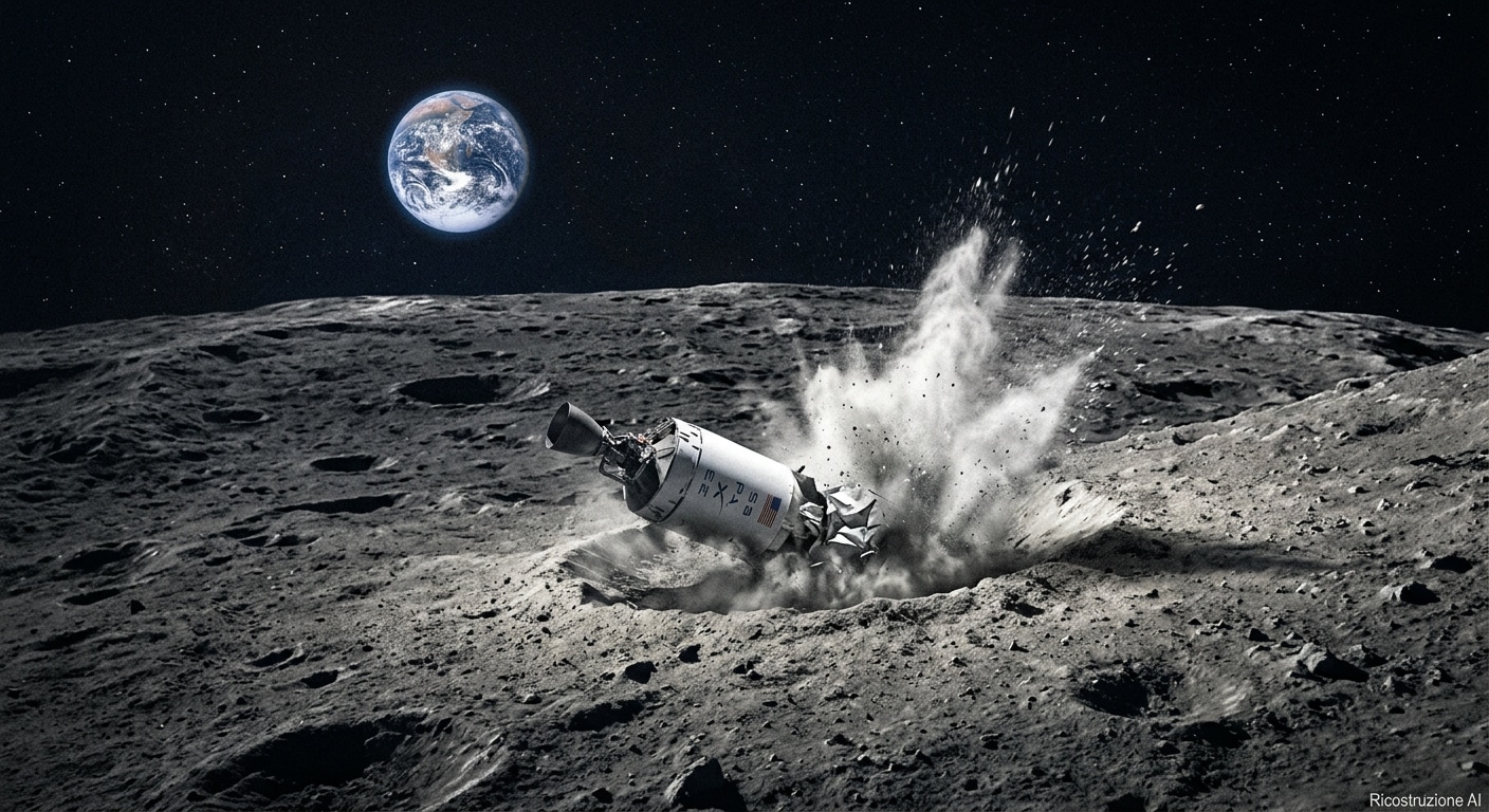 Un Falcon 9 si schianta sulla Luna, rifiuti spaziali senza regole