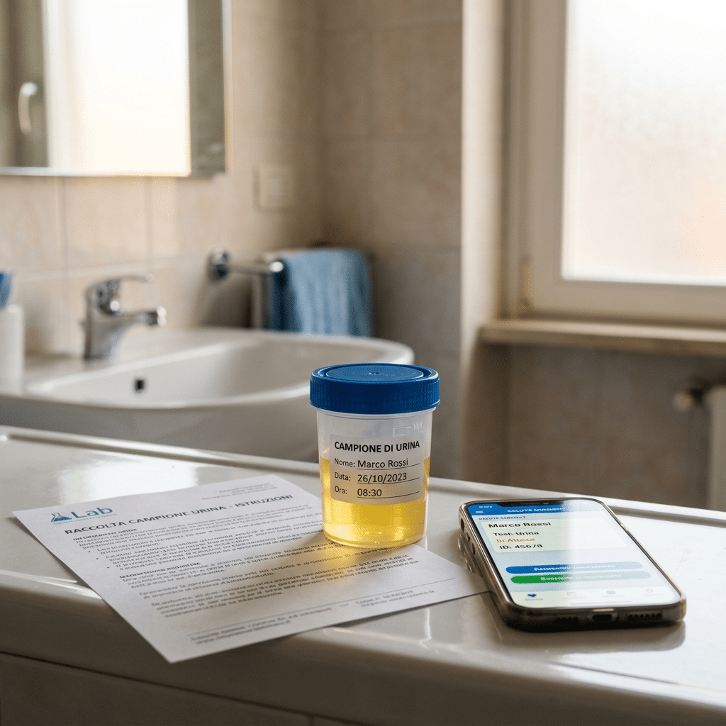 Il test si raccoglie a casa, come un normale campione delle urine.