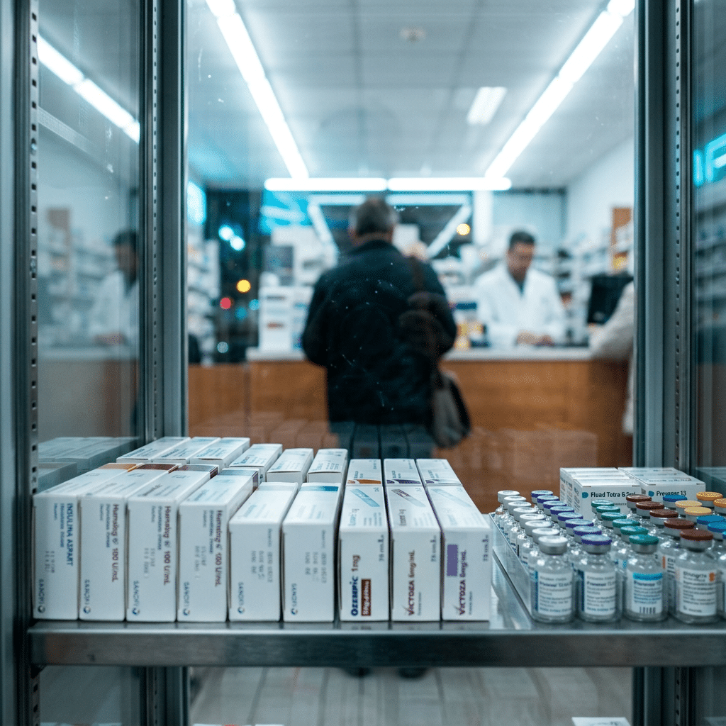 Il posto dove la medicina dell'obesità sta andando a finire: un ripiano refrigerato, accanto a tutto il resto.