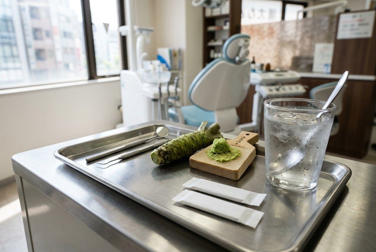 A Tokyo alcuni volontari masticano una gomma al wasabi per i denti sensibili. Nei ratti ha fatto ricrescere la dentina.