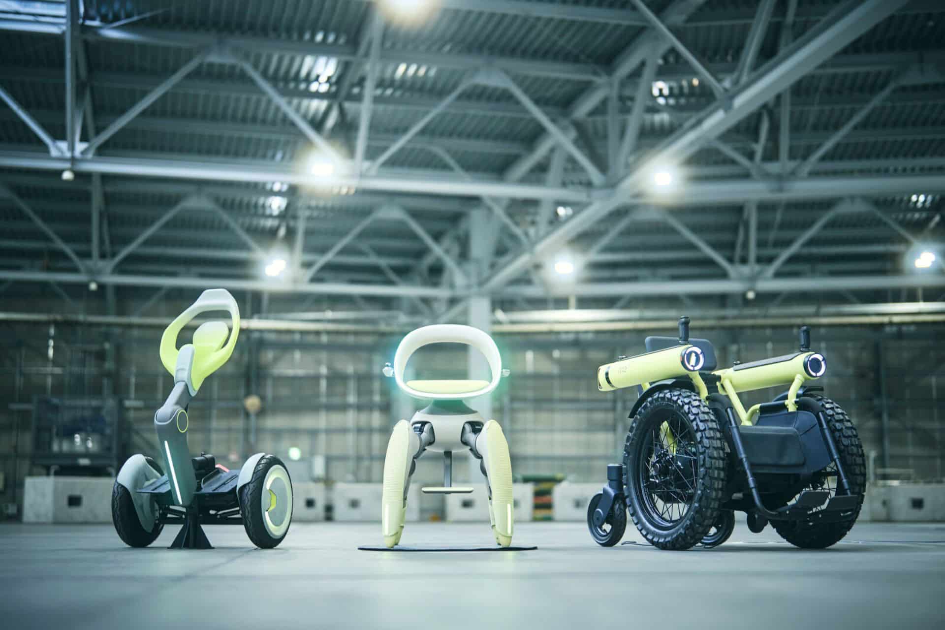I tre concept di mobilità Toyota walk me, boost me e challenge me affiancati